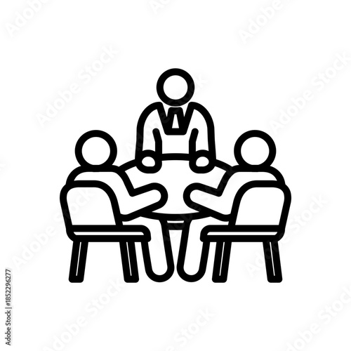 committee Business Meeting Glyph Icon