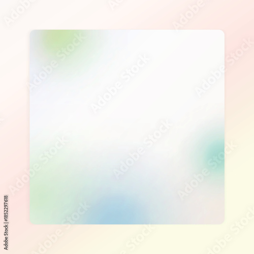 Modern background with glass morphism vector effect. Transparent glass card design. Glassmorphism trend style. Abstract banner with colored, white circles with blur and shadows. Vector illustration.