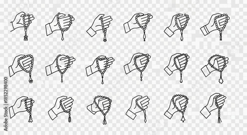 Collection of Hand Holding Flags in Motion.