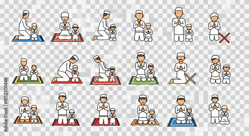 Surgeon Performing Operation Steps Illustration Set.