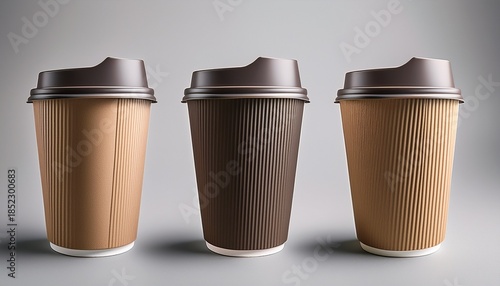 Wallpaper Mural Three Different Paper Coffee Cup Mockups For Branding Torontodigital.ca