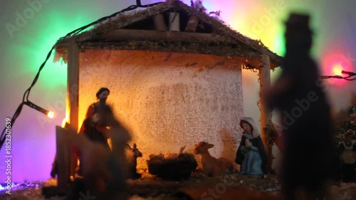 lights in the Nativity scene
