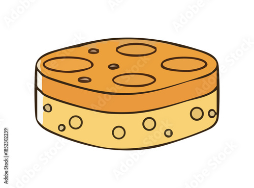 illustration of a sponge cartoon design