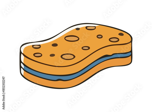 illustration of a sponge cartoon design