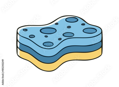illustration of a sponge cartoon design