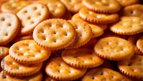 Close Up Of Saltine Crackers Filling Entire Image Also Known As Soda And Soup Crackers