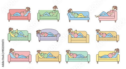 People Sleeping in Different Bed Positions.