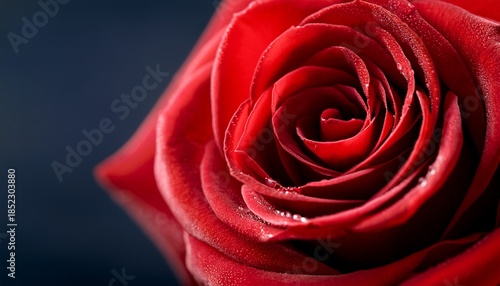 Close Up Macro Shot Of A Red Rose
