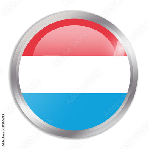 Luxembourg flag - glossy circle button in metal frame displays a colorful flag of a country cultural identity and heritage. The essence of national pride and unity. Free Download Luxembourg flag - glossy circle button in metal frame displays a colorful flag of a country cultural identity and heritage. The essence of national pride and unity. - GFXLoad