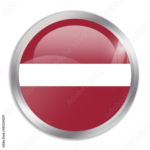 Latvia flag - glossy circle button in metal frame displays a colorful flag of a country cultural identity and heritage. The essence of national pride and unity. Free Download Latvia flag - glossy circle button in metal frame displays a colorful flag of a country cultural identity and heritage. The essence of national pride and unity. - GFXLoad