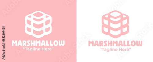 Marshmallow Logo Playful Dessert Branding Concept