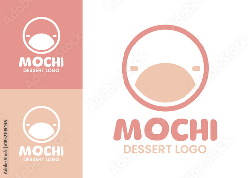 Mochi Dessert Logo Cute Sweet Branding Design