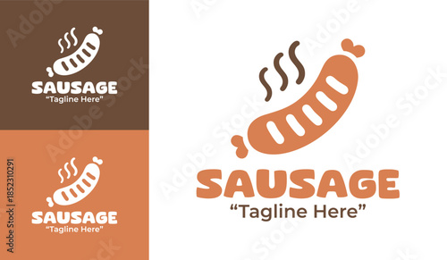 Sausage Logo Premium Grilled Food Branding