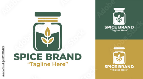 Spice Brand Logo Clean Minimal Food Branding