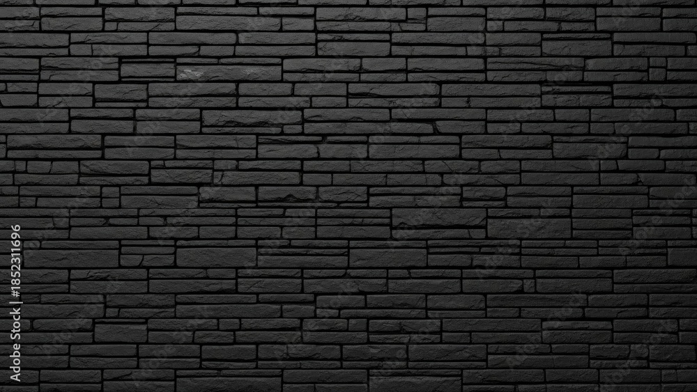 Obraz premium Dark Brick Wall Texture with Subtle Shadows and Grain