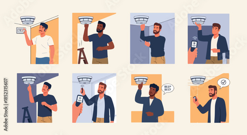 Smoke detector testing process step by step