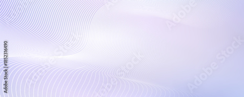 Abstract pastel purple gradient background with white subtle wavy lines - futuristic minimalist vector illustration. Elegant pale curved stripes. modern, vector