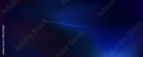 Elegant light waves flowing on a dark background. Minimalist background for banners, posters, covers, brochures, flyers. simple presentation