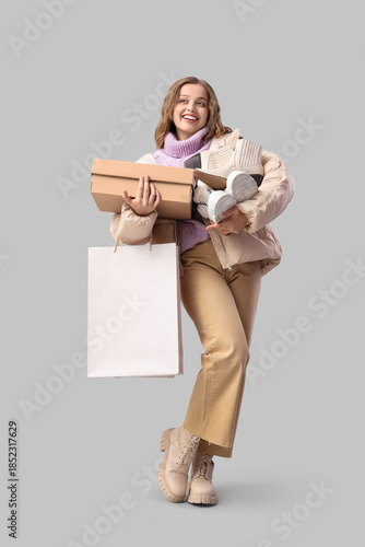 Stylish young woman with wi...