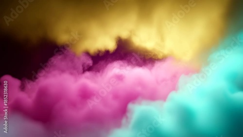 カラフルに拡がる煙幕の背景