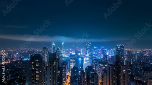 Wallpaper Mural 静かな夜景が紡ぐ穏やかなリズムのタイムラプス Torontodigital.ca