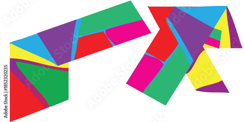 Abstract colorful rainbow striped paper banner. RGB vector illustration. For party, new year, Eid, Christmas, presentation background.