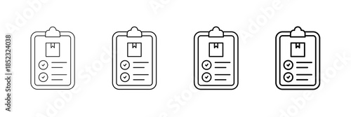 Product Plan Icons Vector Set In Different Stroke Line Style