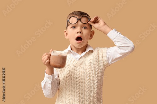 Shocked little boy with eye...