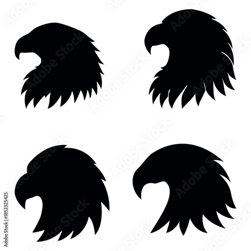 eagle head logo vector silhouette