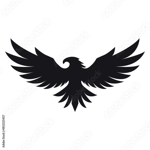 eagle icon vector silhouette