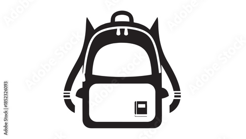 Minimalist backpack icon suitable for school, travel, and outdoor gear illustrations.