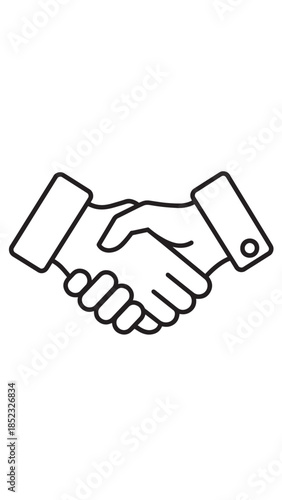 Illustration of a handshake symbolizing agreement, cooperation, and business collaboration.