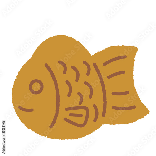 手書き風のアイコン　たい焼き