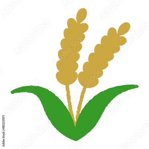 手書き風のアイコン　稲