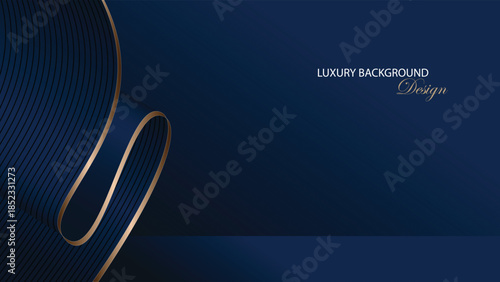 Blue abstract background vector design. Luxury blue background with fold paper decoration. Suit for banner, backdrop, award, certificate and others