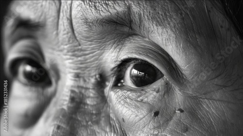 Wallpaper Mural A black and white portrait of a person's face showing age and wisdom. Torontodigital.ca