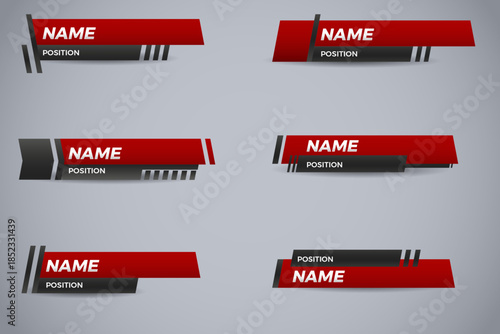 corporate overlay with red color for business name template design