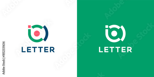 Abstract ic, Letter Logo Design  Modern Corporate Branding Concept