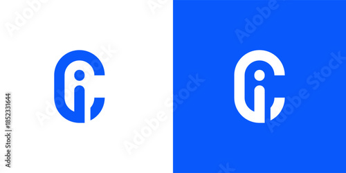 Modern Abstract ic, CI Letter Logo  Digital Brand Identity Design