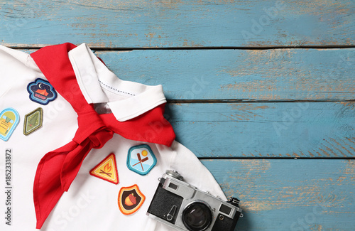 Scout's uniform with patche...