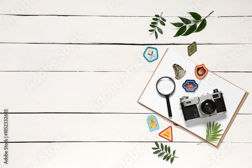 Scout's patches with herbar...