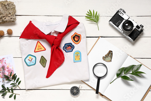 Scout's accessories with he...
