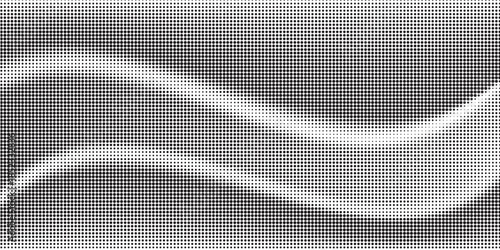 fun beautiful black and white shadow halftones retro pop art funky urban colorful comic book. Dotted halftone gradient texture. Vanishing polka dot background. Repeating dots gradation pattern.