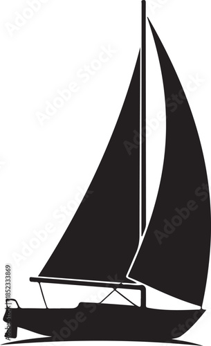Sailboat Vector Silhouette