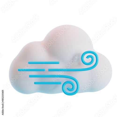Foto Wind Cloud 3D Illustration