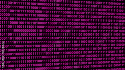 Flowing stream glowing binary code across transmission of data, encryption, processing. tech, programming. Shiny numbers of 1 and 0 animated to change randomly.