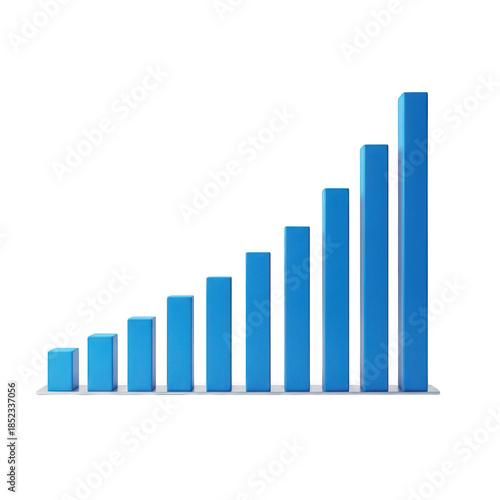 Free Download Blue bar graph isolated on transparent background - GFXLoad