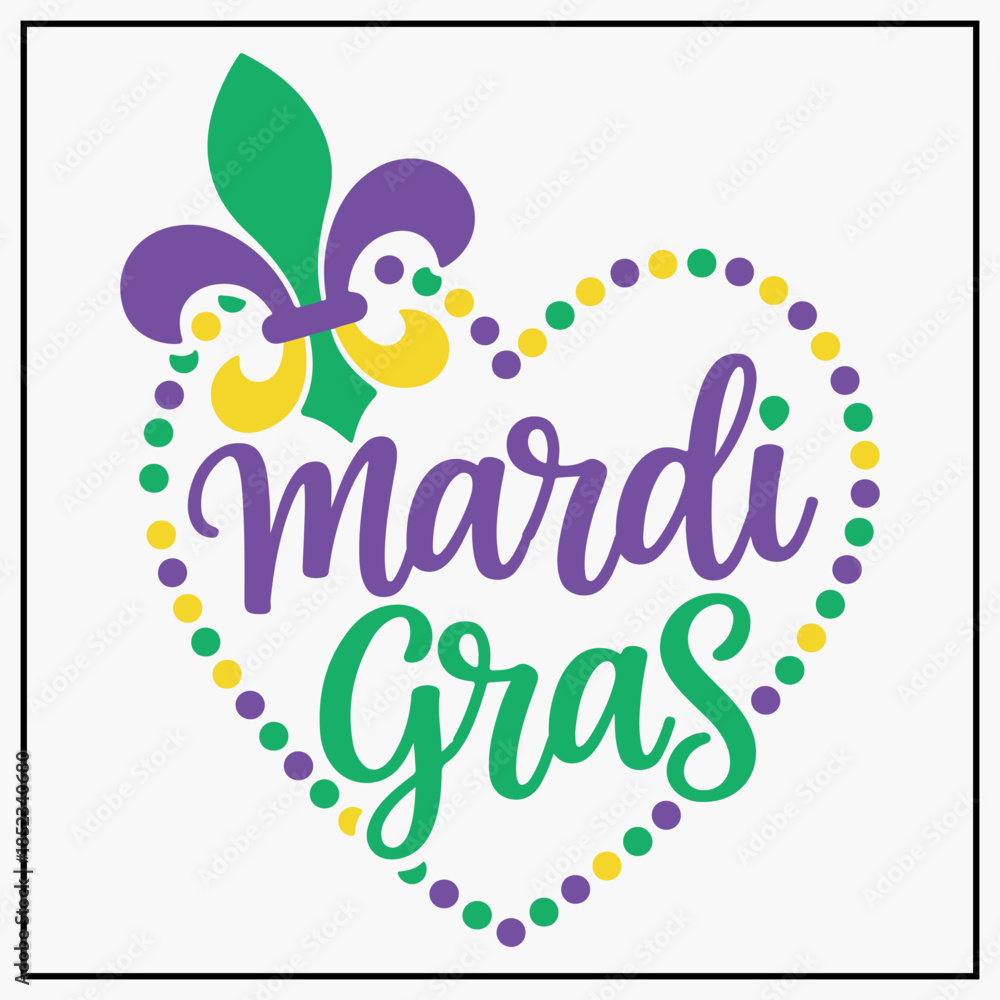 Obraz premium Little Mister Mardi Gras Funny Mardi Gras Festival T-shirt Design