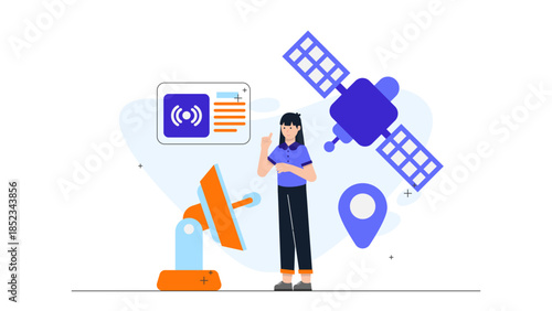 Subscription Box Business Curating Products. Flat Vector Illustration