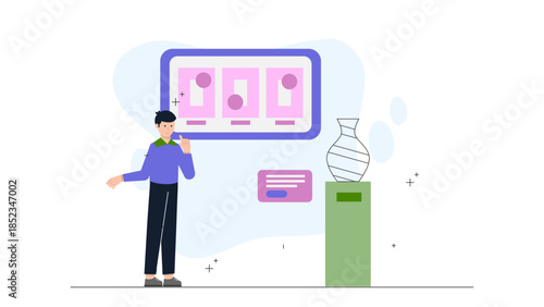 Co-working Space Offering Childcare Facilities. Flat Vector Illustration